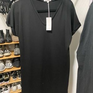 Black c cut T shirt dress